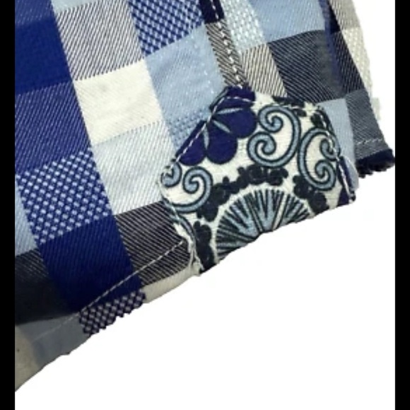 Robert Graham Plaid Cotton Shirt Size 3XLT Blue Classic Fit Flip Cuff Men's - Picture 7 of 16